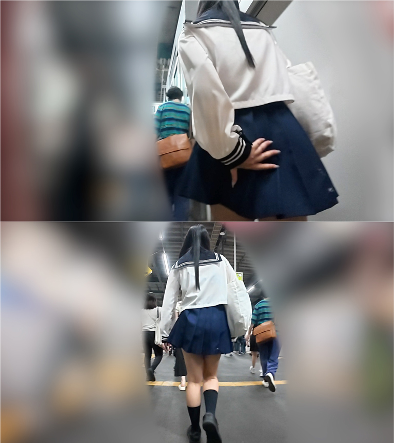 Deep禁色ノ裏夜 | 【貴重】サテン生地パンツ越しに指入れ！セーラー服の長身娘を襲う生〇の瞬間